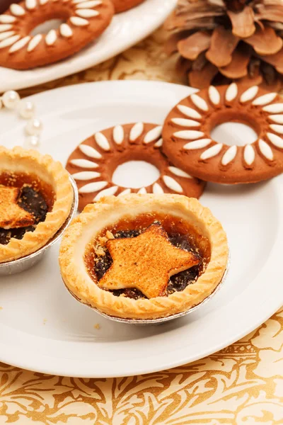 Weihnachtsdessert mit Plätzchen — Stockfoto