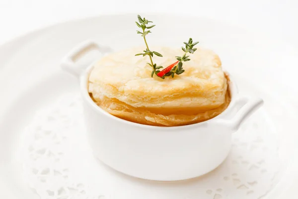 Zimowe pot pie — Zdjęcie stockowe