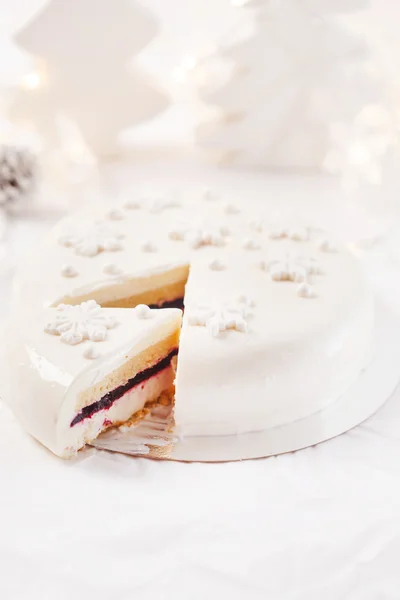 Gâteau de Noël blanc — Photo