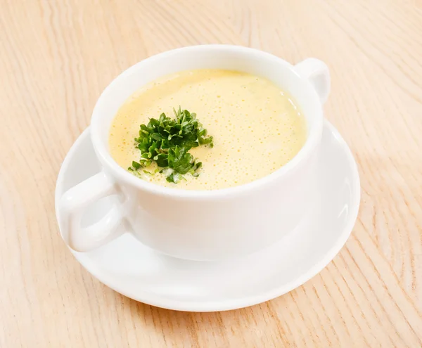 Cream soup in bowl — Stock Photo, Image