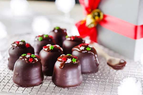Christmas chocolate dessert Stock Photo