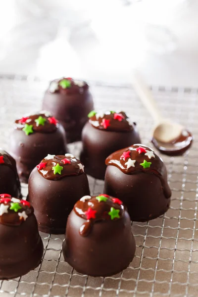 Різдво шоколадний десерт — стокове фото