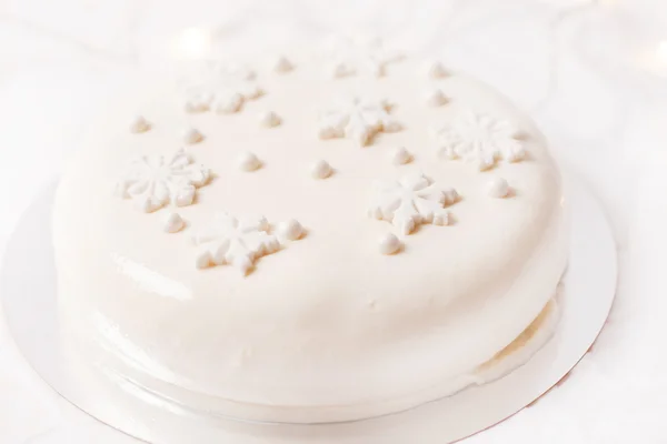 Fehér karácsonyi sütemény — Stock Fotó