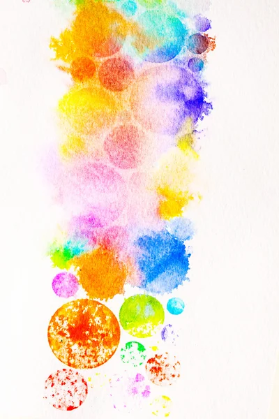 Watercolor circle splashes — Stock Photo, Image