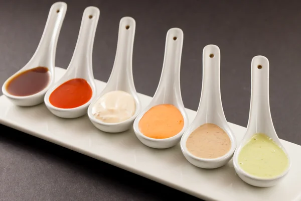 Different kinds of sauce — Stock Photo, Image