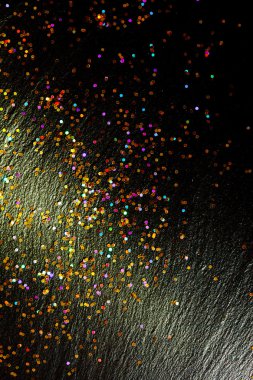 Siyah arka plan üzerine glitter