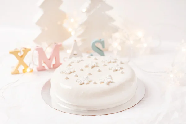 Gâteau blanc de Noël — Photo