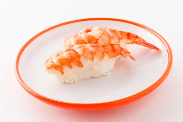 Nigiri op plaat geïsoleerd — Stockfoto