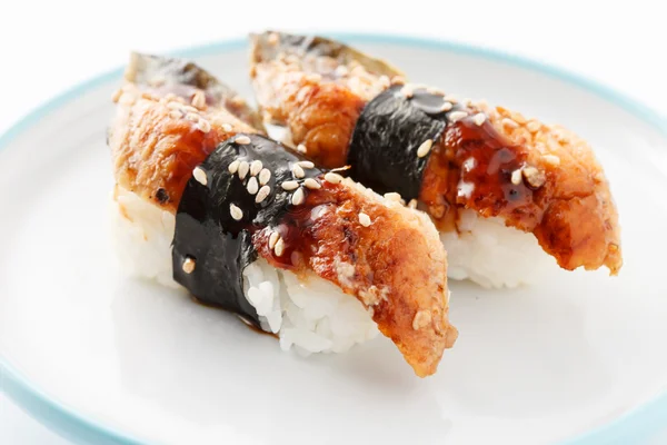 Nigiri on plate isolated — Stock Photo, Image