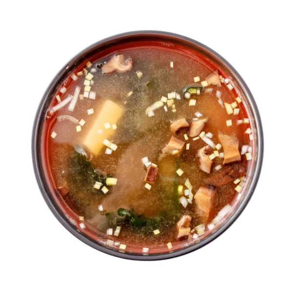 Sopa de miso en tazón — Foto de Stock