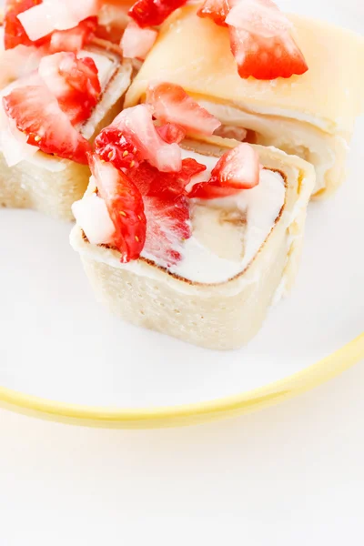 Sweet rolls on plate — Stock Photo, Image