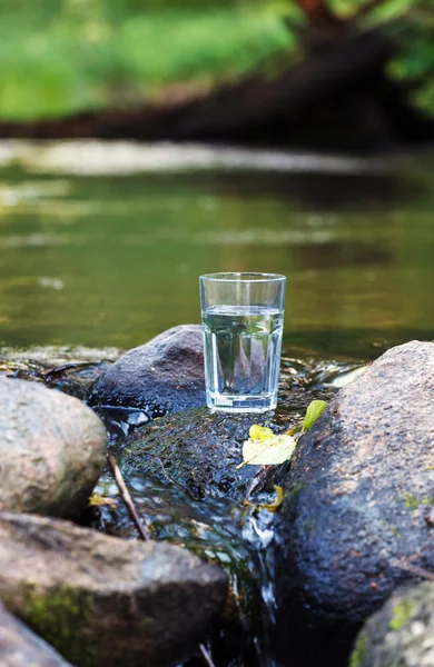 きれいな水のガラス — ストック写真