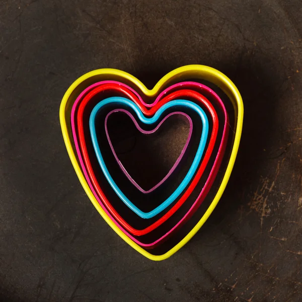 Cortador de coração de cor — Fotografia de Stock