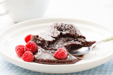 Ahududu ile çikolata tatlı