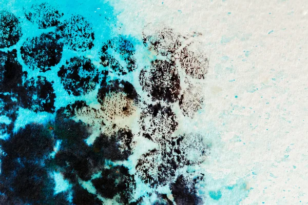 Mavi ve beyaz suluboya — Stok fotoğraf