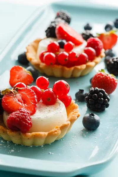 Sabrosas tartas de bayas — Foto de Stock