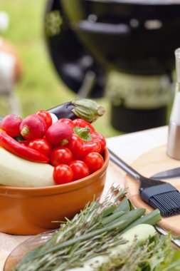 Barbekü için taze sebze