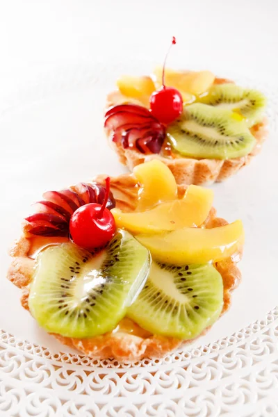 Twee fruit taarten — Stockfoto