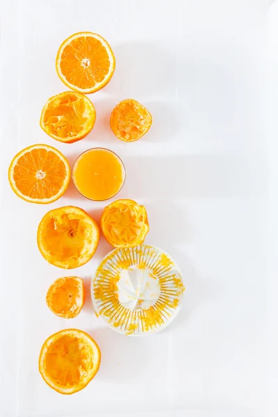 Café da manhã saudável com laranjas — Fotografia de Stock