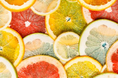 Citrus slices background
