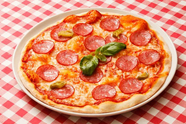 Leckere Pizza mit Kräutern — Stockfoto