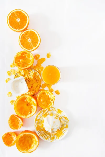 Desayuno saludable con naranjas — Foto de Stock