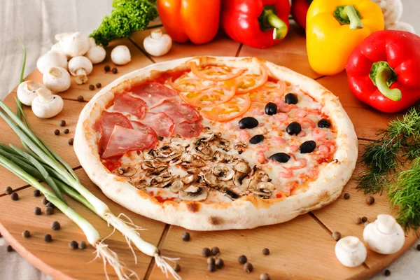 Supreme Pizza on table — Stock Photo, Image