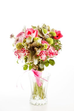 Spring flowers in vase clipart