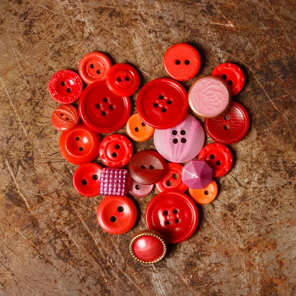 Botones de costura corazón —  Fotos de Stock