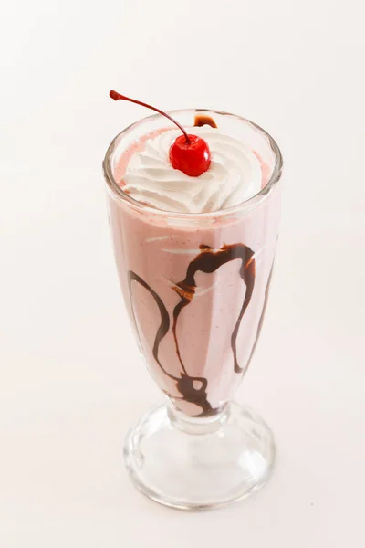 Chocolate cocktail with cherry — Stock Photo, Image