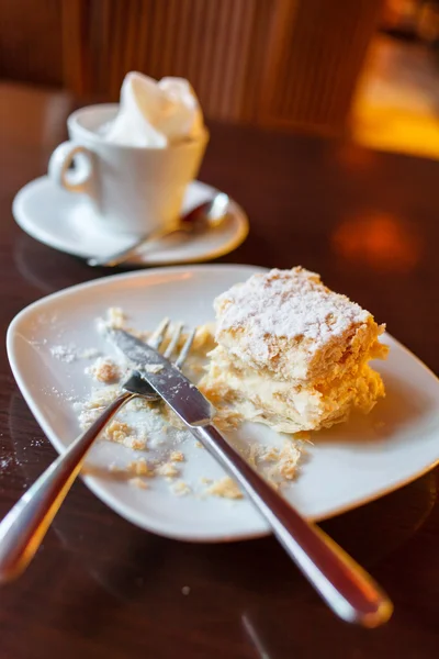 Café con pastel — Foto de Stock