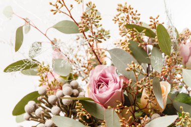 Romantik buket gül desenli