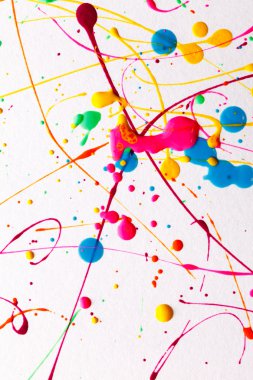 renkli parlak mürekkep sıçraması