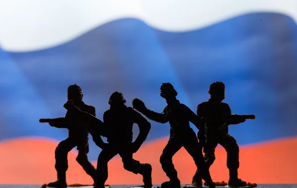 Russian toy soldiers — Stock Photo, Image