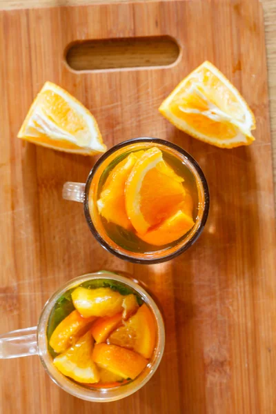 Té naranja con menta — Foto de Stock