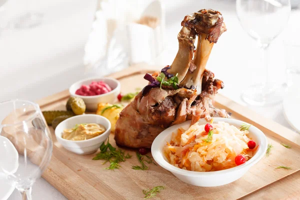 Roasted pork knuckle — Stock Photo, Image