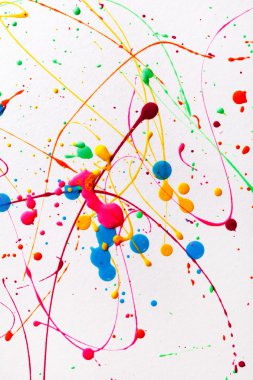 renkli parlak mürekkep sıçraması