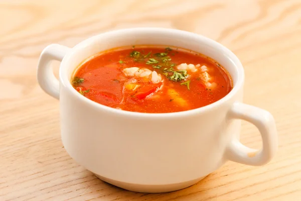 Sopa de tomate saborosa — Fotografia de Stock