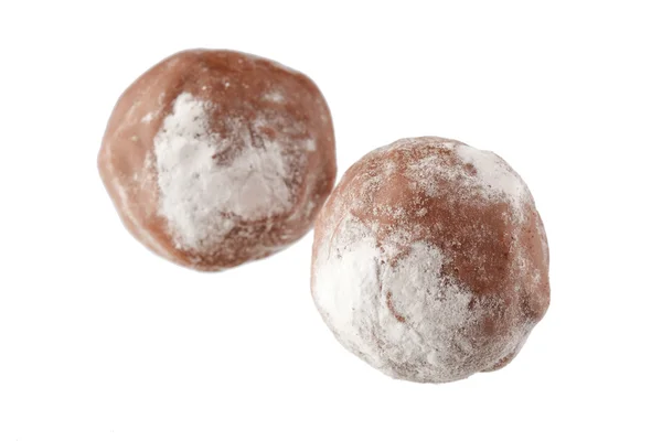 Two chocolate truffles — Stock Photo, Image