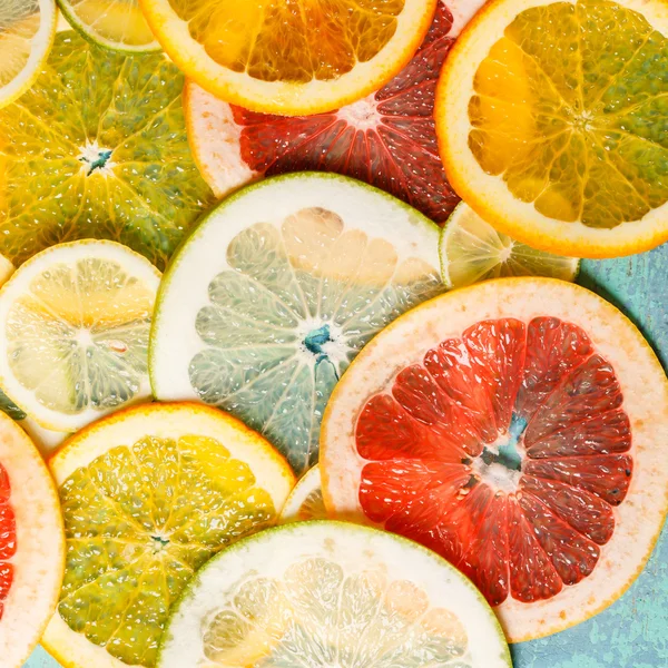 Citrus fruits slices — Stock Photo, Image