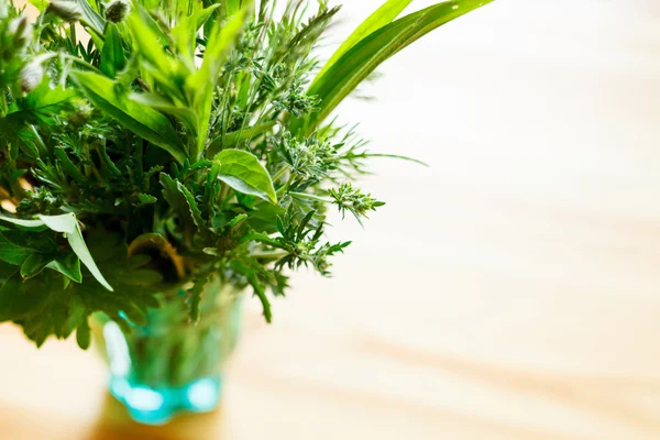 Summer grass in a glass — Stock Photo, Image