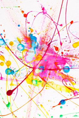 renkli parlak mürekkep sıçraması