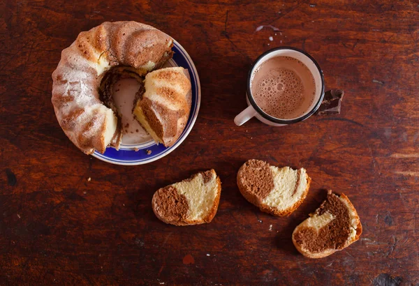 Tarta de mármol con cacao — Foto de Stock