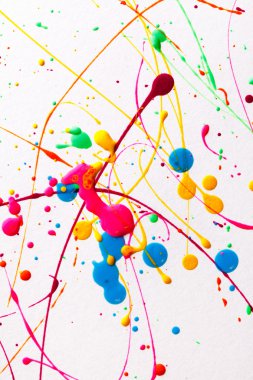 renkli parlak mürekkep sıçraması