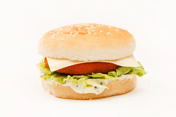 Chicken burger isolated — Stock Photo, Image