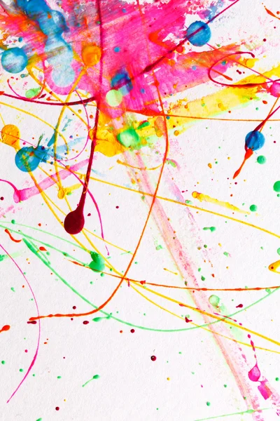 Colorful bright ink splashes — Stock Photo, Image
