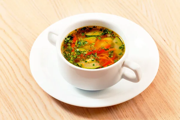 Vegetarische Suppe in Schüssel — Stockfoto