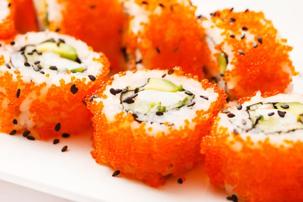 Saborosos rolos de sushi — Fotografia de Stock