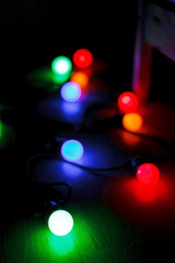 Bulanık Noel lambalar