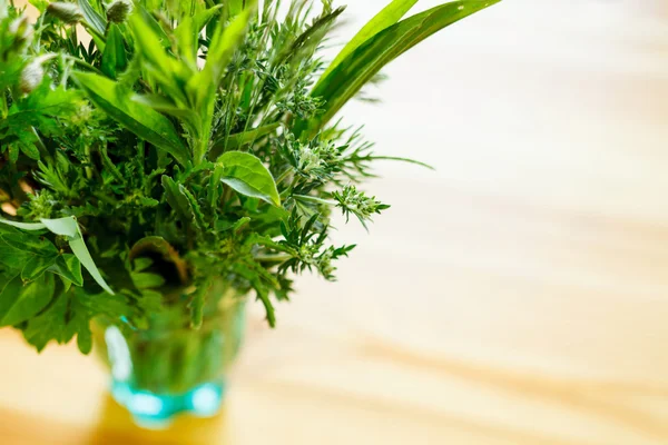 Summer grass in a glass — Stock Photo, Image